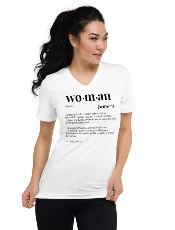 Woman Short Sleeve V-Neck T-Shirt